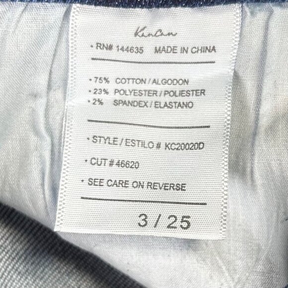 KanCan 3/25 Tall Jeans Casual Dark Collegiate School Cuff Stretch - Picture 7 of 8